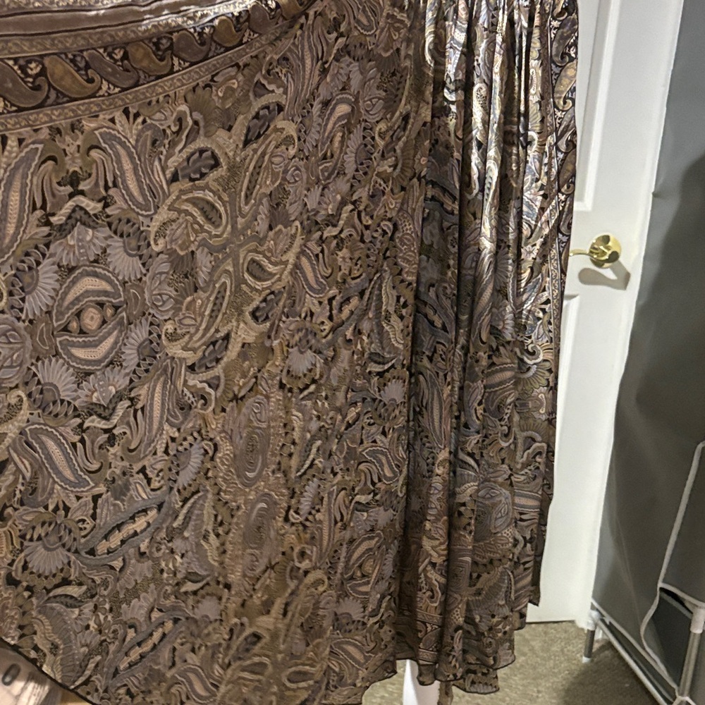 NWT Sz OS Indian Elegant 100% silk Paisley tube top Maxi dress - Picture 6 of 15